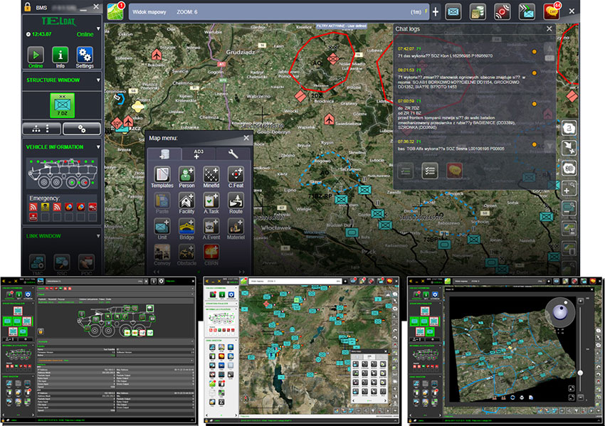 BMS C3IS JAŚMIN - oprogramowanie / Zautomatyzowany System Zarządzania Walką Batalionu, Kompanii, Plutonu i Drużyny
