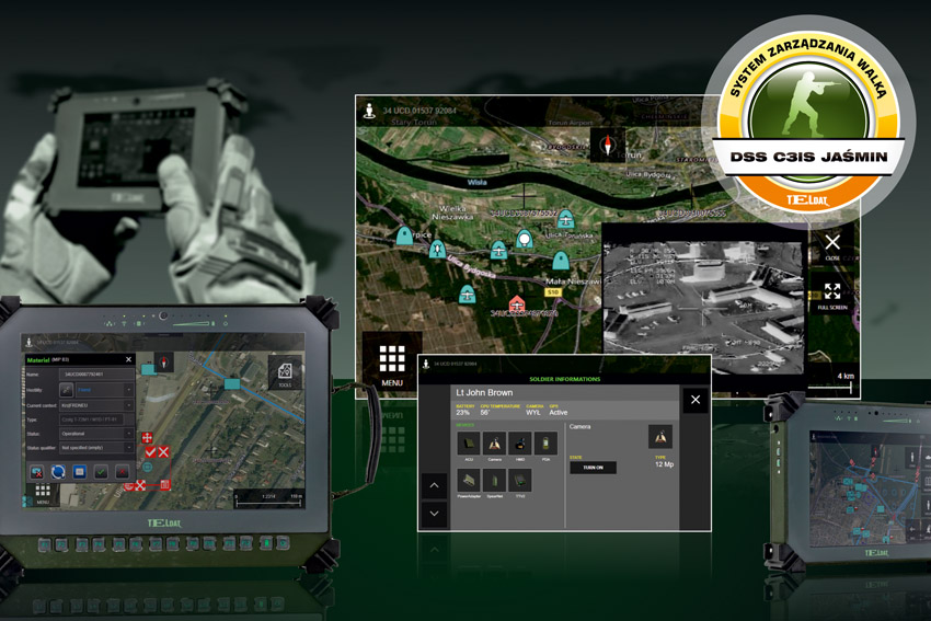DSS C3IS JAŚMIN - oprogramowanie / Zautomatyzowany System Zarządzania Walką Żołnierza