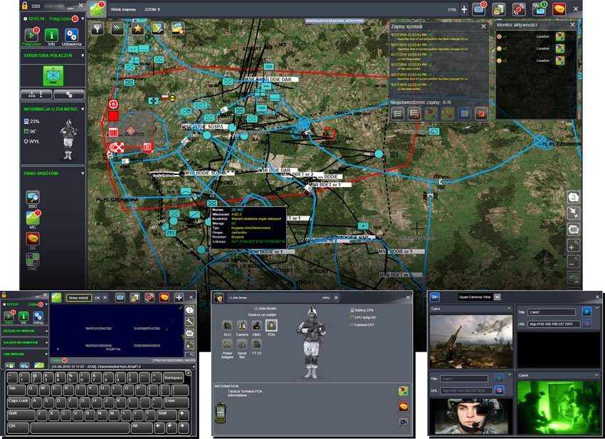 DSS C3IS JAŚMIN - oprogramowanie / Zautomatyzowany System Zarządzania Walką Żołnierza